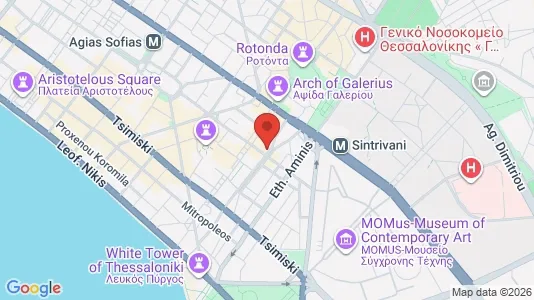 Apartments for rent i Thessaloniki - kort over placeringen