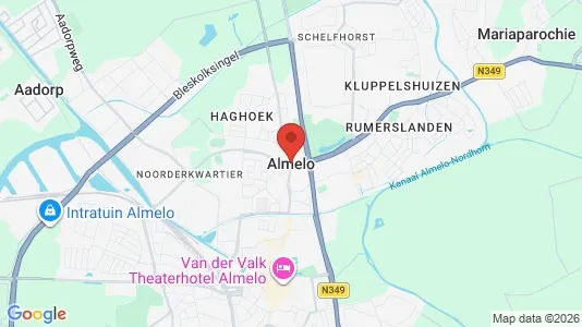 Rooms for rent i Almelo - kort over placeringen