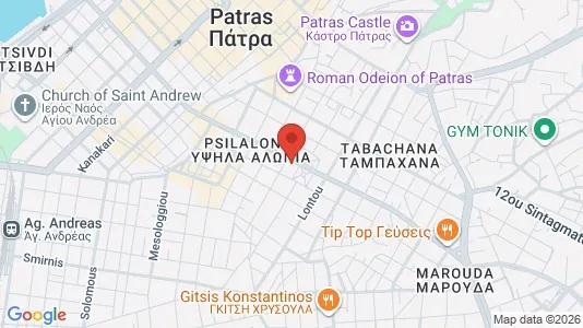 Apartments for rent i Patras - kort over placeringen