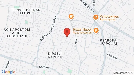Apartments for rent i Patras - kort over placeringen