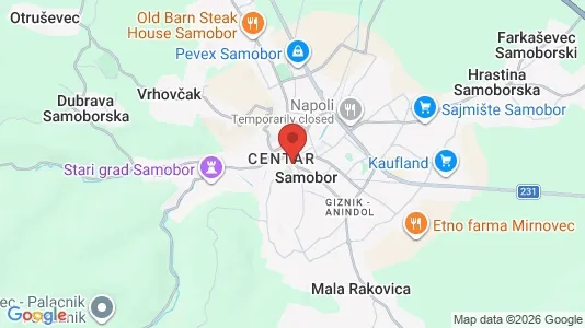 Houses for rent i Samobor - kort over placeringen