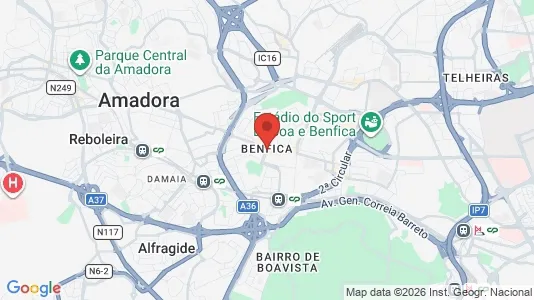 Apartments for rent i Lisboa Benfica - kort over placeringen