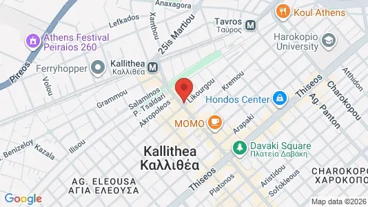 Apartments for rent i Kallithea - kort over placeringen