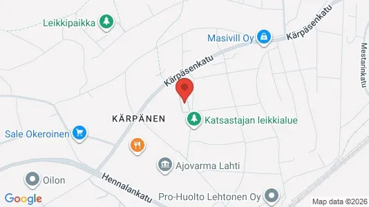 Apartments for rent i Lahti - kort over placeringen