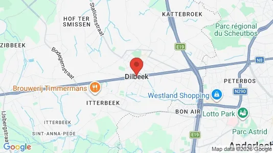 Houses for rent i Dilbeek - kort over placeringen