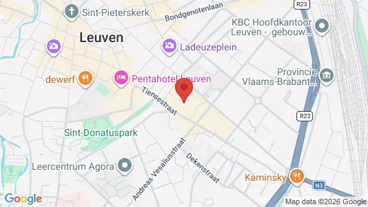 Apartments for rent i Leuven - kort over placeringen