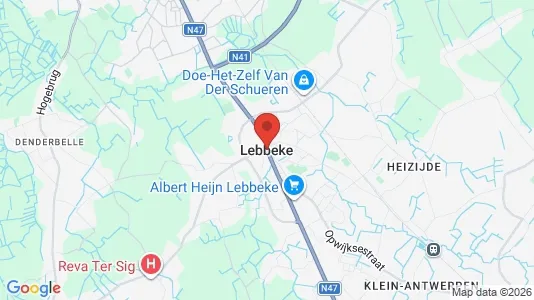 Houses for rent i Lebbeke - kort over placeringen