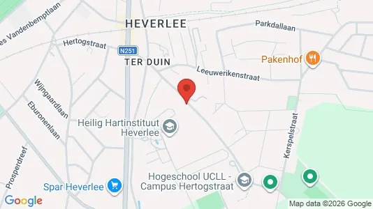 Apartments for rent i Leuven - kort over placeringen