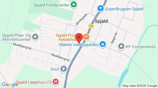 Apartments for rent i Spjald - kort over placeringen
