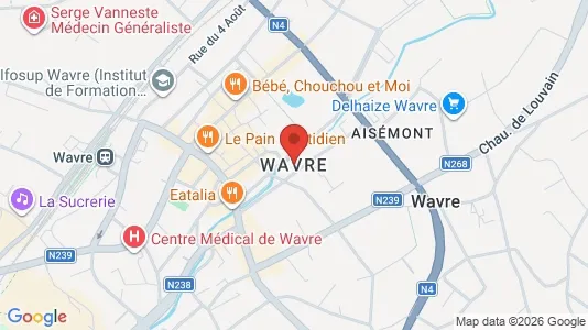 Apartments for rent i Waver - kort over placeringen