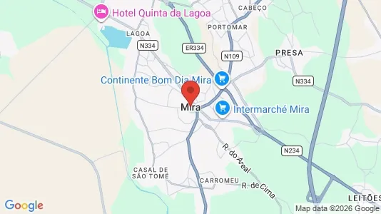 Apartments for rent i Mira - kort over placeringen