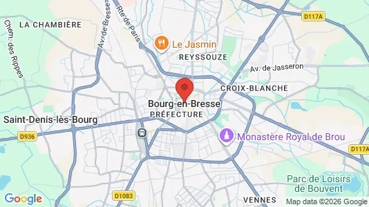 Apartments for rent i Bourg-en-Bresse - kort over placeringen
