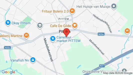 Apartments for rent i Pittem - kort over placeringen