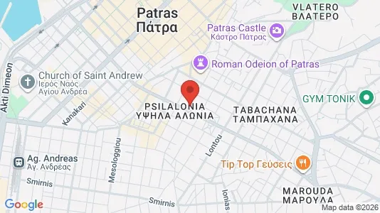 Apartments for rent i Patras - kort over placeringen