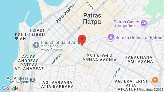 Apartments for rent i Patras - kort over placeringen