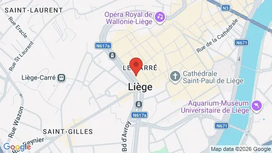 Apartments for rent i Luik - kort over placeringen