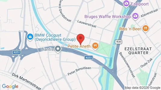 Apartments for rent i Brugge - kort over placeringen