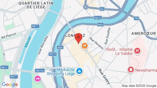 Apartments for rent i Luik - kort over placeringen