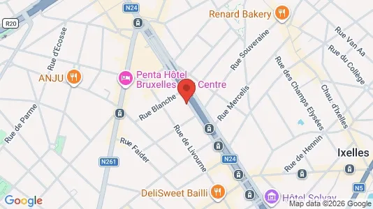 Apartments for rent i Brussels Elsene - kort over placeringen