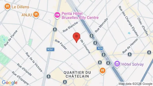 Apartments for rent i Brussels Elsene - kort over placeringen