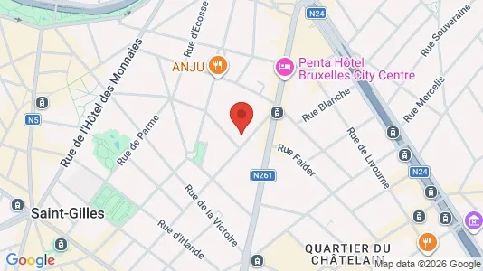 Apartments for rent i Brussels Sint-Gillis - kort over placeringen