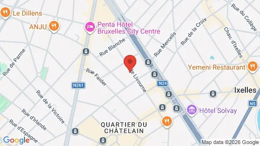 Apartments for rent i Brussels Elsene - kort over placeringen