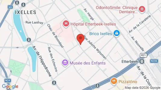 Apartments for rent i Brussels Elsene - kort over placeringen
