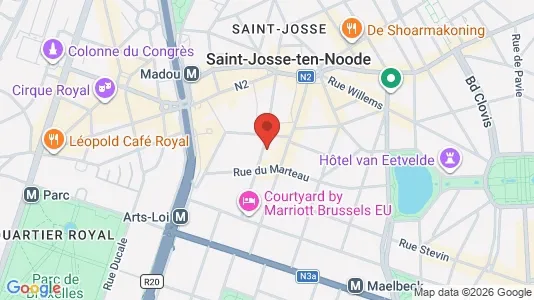 Apartments for rent i Brussels Sint-Joost-ten-Node - kort over placeringen