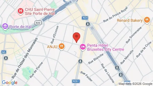 Apartments for rent i Brussels Sint-Gillis - kort over placeringen