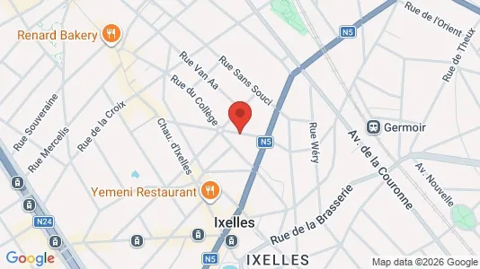 Apartments for rent i Brussels Elsene - kort over placeringen