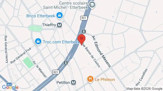 Apartments for rent i Brussels Etterbeek - kort over placeringen