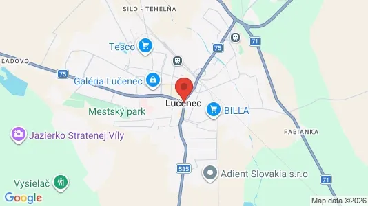 Apartments for rent in Lučenec - Photo from Google Street View