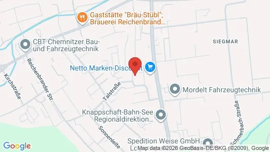 Apartments for rent i Chemnitz - kort over placeringen