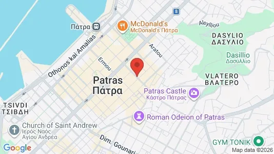 Apartments for rent i Patras - kort over placeringen