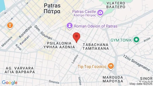 Apartments for rent i Patras - kort over placeringen