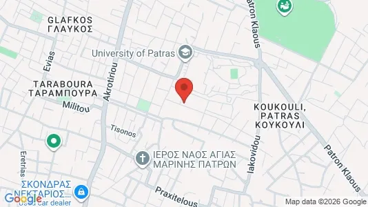 Apartments for rent i Patras - kort over placeringen