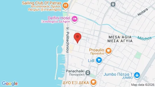 Apartments for rent i Patras - kort over placeringen