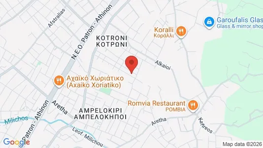 Apartments for rent i Patras - kort over placeringen
