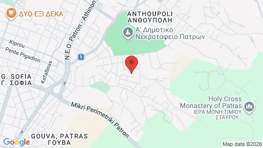 Apartments for rent i Patras - kort over placeringen