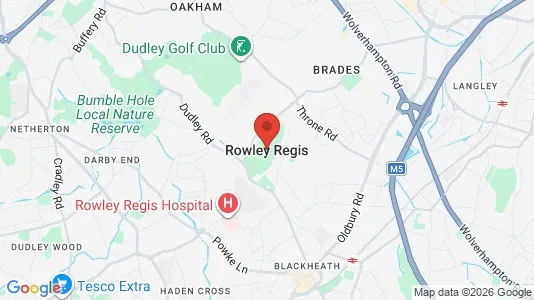 Houses for rent i Rowley Regis - West Midlands - kort over placeringen