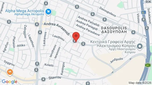 Apartments for rent i Nicosia Strovolos - kort over placeringen