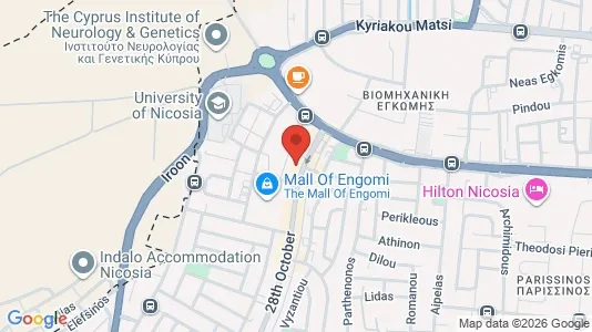 Apartments for rent i Nicosia Egkomi - kort over placeringen