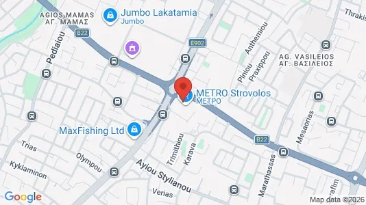 Apartments for rent i Nicosia Lakatameia - kort over placeringen