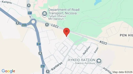 Apartments for rent i Nicosia Latsia - kort over placeringen