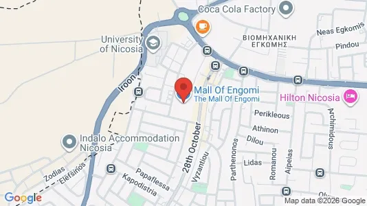 Apartments for rent i Nicosia Egkomi - kort over placeringen