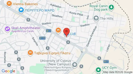 Apartments for rent i Nicosia Aglantzia - kort over placeringen