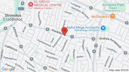 Apartments for rent i Nicosia Strovolos - kort over placeringen