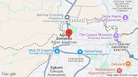 Apartments for rent i Nicosia Agios Dometios - kort over placeringen