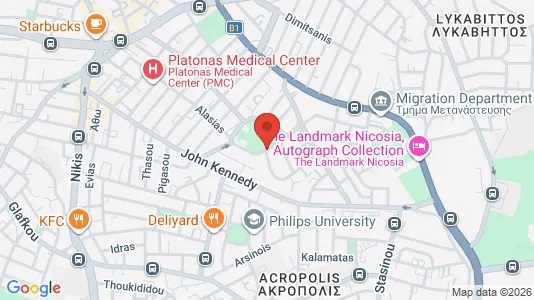 Apartments for rent i Nicosia Lefkosia - kort over placeringen