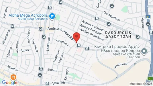 Apartments for rent i Nicosia Strovolos - kort over placeringen